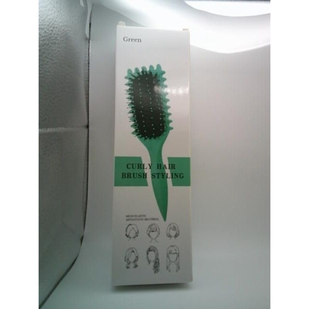 Green Curly Hair Detangling Brush Styling Silicone Antistatic Detangler